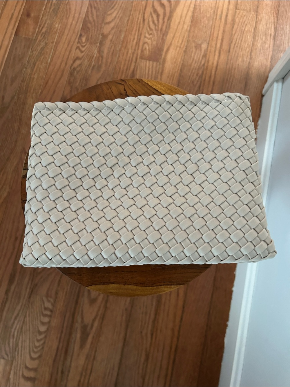 NAGHEDI woven tote bag in Blush Pink and Sand ombré - Picture 4 of 6